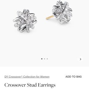 David Yurman Diamond Crossover Earrings